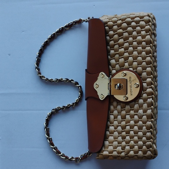 Michael Kors Beige and Brown Woven Handbag - Picture 13 of 13